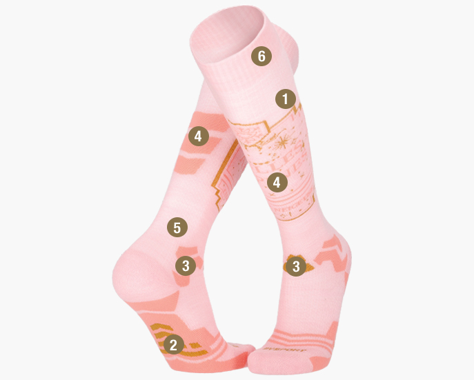Slide Colelctor Alpines bubble Ski Compression Socks